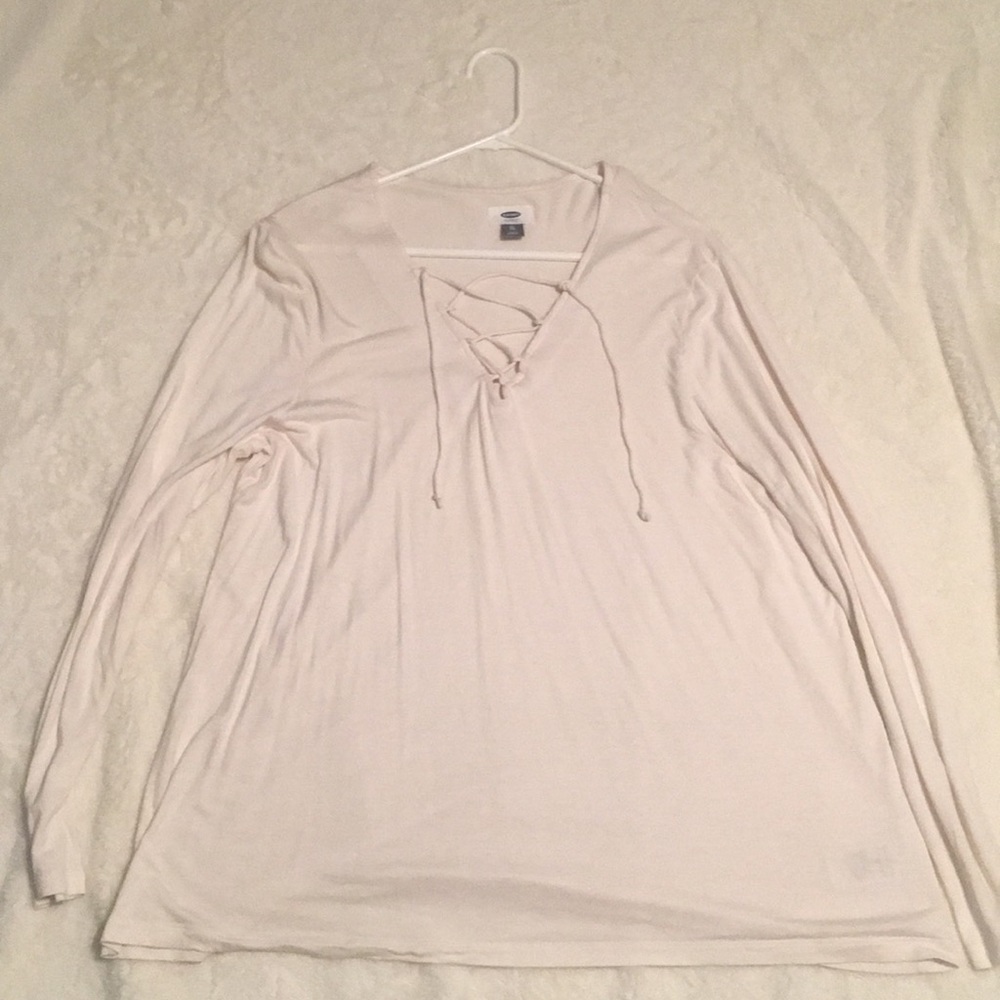 Off-white lace up long sleeve top